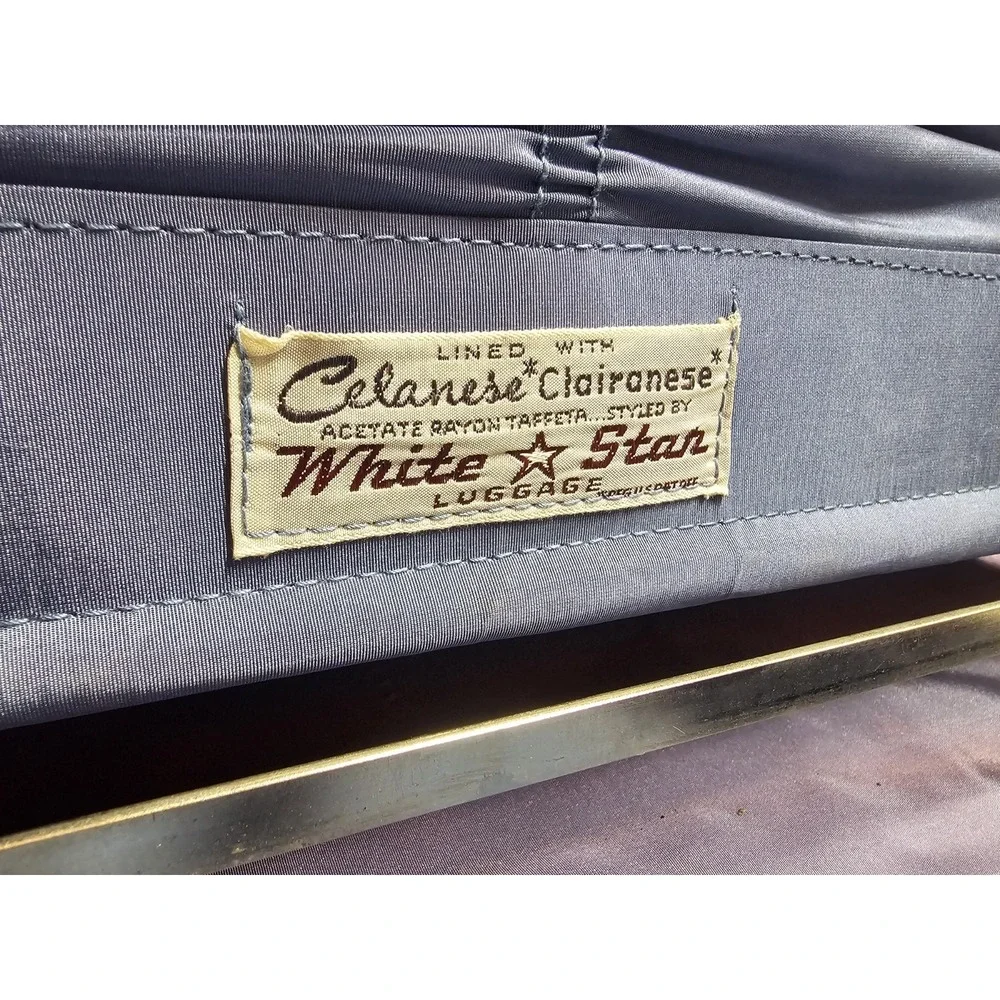 Rare White Star vintage suitcase‎ Mechanism Inside 1950s Good Condition